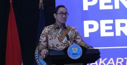 Kepala BNN RI Suyudi Ario Seto menyampaikan sambutan saat membuka uji publik pengukuran prevalensi penyalahgunaan narkoba periode 2023–2025 di Jakarta. (Sumber: Biro Humas dan Protokol BNN)