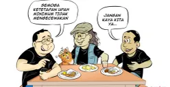 Obrolan Warteg hari ini. (Sumber: Poskota/Arif Setiadi)