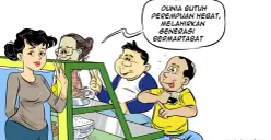 Obrolan Warteg bersama Heri, Yudi, dan mas Bro. (Sumber: Poskota/Arif Setiadi)