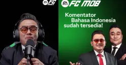Valentino Jebreeet dan Rendra Soedjono resmi menjadi komentator bahasa Indonesia di EA Sports FC Mobile, menghadirkan atmosfer sepak bola yang lebih emosional dan autentik bagi pemain Tanah Air. (Sumber: Instagram/@fcmobile)