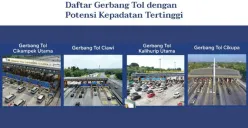Berdasarkan data Jasa Marga, waspadai 4 gerbang tol rawan macet (Cikampek, Ciawi, Kalihurip, Cikupa) selama Libur Nataru 2025/2026. (Sumber: Instagram/@official.jasamarga)