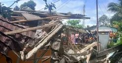 Kondisi rumah warga yang ambruk saat hujan dan angin kencang melanda wilayah Ciampea, Kabupaten Bogor. (Sumber: Istimewa)