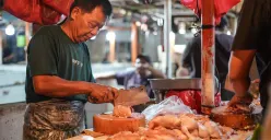 Ilustrasi bahan pangan dagin ayam. (Sumber: Poskota/Bilal Nugraha Ginanjar)