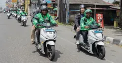 Ratusan motor listrik ALVA N3 mulai digunakan untuk layanan ride-hailing Grab di Yogyakarta. (Sumber: ALVA)