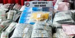 Ilustrasi barang bukti narkoba jenis obat yang diamankan pihak kepolisian. (Sumber: istimewa)