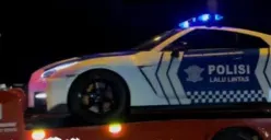 Nissan GT-R R35 berlivery Polisi. (Sumber: Istimewa)