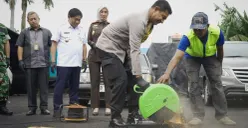 Pemusnahan barang bukti narkotika yang dilakukan Kejari Jakbar, Rabu, 24 Desember 2025. (Sumber: Dok. Kominfo Kejari Jakbar)