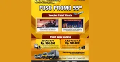 Hadiah bagi pelanggan lewat program Mitsubishi Fuso 55th Aniversary Campaign. (Sumber: Dok. Istimewa)