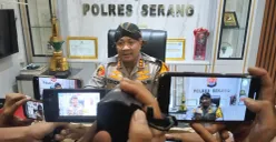 Potret Kapolres Serang AKBP Condro Sasongko yang memberikan imbauan untuk tidak menyalakan kembang api dan petasan di malam Tahun Baru 2026. (Sumber: Poskota/Rahmat Haryono)