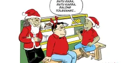 Obrolan Warteg spesial Natal. (Sumber: Poskota/Arif Setiadi)