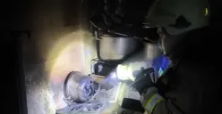 Warung makan di Jalan Alur Laut RT 02 RW 05 Keluraham Rawa Badak Utara, Kecamatan Koja, Jakarta Utara, terbakar, Jumat, 26 Desember 2025. (Sumber: Dok. Damkar)