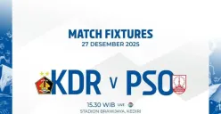Pertandingan Persik Kediri vs Persis Solo digelar Sabtu 27 Desember 2025 pukul 15.30 WIB di Stadion Brawijaya. (Sumber: Instagram/@liga1match)