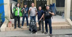 Kanit Resmob Polres Metro Depok Iptu Tulus bersama tim berhasil menangkap pelaku pencurian rumsong. (Sumber: Dok. Humas Polres Metro Depok)