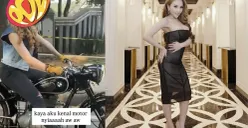 Unggahan Lisa Mariana menampilkan sosok wanita misterius berambut pirang yang menunggangi moge BMW, memicu spekulasi dan perbincangan luas di media sosial. (Sumber: Instagram/@lisamariana)