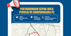 Rute alternatif menghindari kawasan GBK jelang laga Persija Jakarta vs Bhayangkara FC (Sumber: Instagram/@tmcpoldametro)