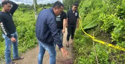 Lokasi penemuan mayat pemuda di Desa Jantungen, RT 01 RW 01 Desa Mekarsari, Kecamatan Jambe, Kabupaten Tangerang. (Sumber: Poskota/Veronica Prasetio)