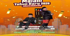 Acara “Malam Tahun Baru 2026: Jakarta Global City” yang akan digelar pada Rabu, 31 Desember 2025, bertempat di Mall Artha Gading. (Sumber: Kominfo)