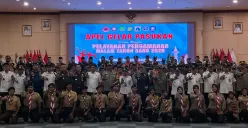 Forkompiko Jakarta Barat menggelar apel untuk pengamanan pergantian malam tahun baru di Kantor Wali Kota, Rabu, 31 Desembee 2025. (Sumber: Poskota/Pandi Ramedhan)