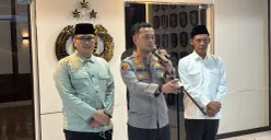 Kapolres Bogor AKBP Wikha Ardilestanto saat menyampaikan capaian akhir tahun Polres Bogor di Cibinong, Rabu 31 Desember 2025. (Sumber: Poskota/Giffar Rivana)