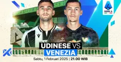 Link live streaming Udinesia vs Venezia di pekan 23 Serie A Liga Italia 2024-25. (Sumber: Vidio)