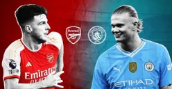 jadwal pertandingan, prediksi dan link live streaming super big match Arsenal vs Man City. (Sumber: X/ LTsports77)