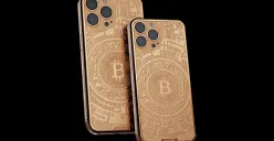 Ilustrasi iPhone 16 dan iPhone 16 Pro Max edisi Bitcoin. (Sumber: Caviar)