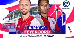 Link live streaming Ajax vs Feyenoord dalam laga klasik Eredivisie Liga Belanda musim 2024-25 di pekan 21. (Sumber: Vidio)