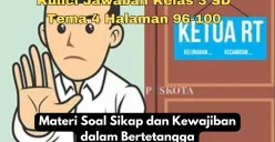 Buku Tematik Terpadu Kurikulum 2013 – Tema 4: Kewajiban dan Hakku – Subtema 3: Kewajiban dan Hakku dalam Bertetangga – Pembelajaran 1 (Sumber: Poskota/Yusuf Sidiq)