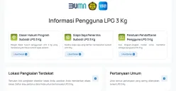 Pertamina membuat website untuk melihat lokasi pangkalan gas 3 kg terdekat. (Sumber: subsiditepatlpg.mypertamina.id)