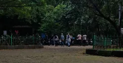 Suasana kawasan Hutan Kota Srengseng, Kembangan, Jakarta Barat. (Sumber: Poskota/Pandi Ramedhan)