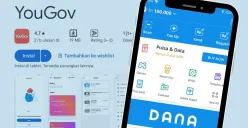 Saldo DANA gratis Rp200.000 dari aplikasi YouGov dengan menjawab survei singkat. (Sumber: Poskota/edited by Syifa Luthfiyah)