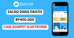 Saldo DANA Gratis Rp400.000 dapat cair langsung ke dompet elektronik hari ini dari aplikasi penghasil uang (Sumber: Poskota/Herdyan Anugrah Triguna)