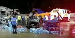 Kecelakaan maut di Gerbang Tol Ciawi 2 Bogor menyebabkan 8 orang meninggal dunia dan 11 orang luka-luka. (Sumber: Instagram @andan.darmadi)