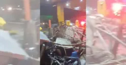 Kecelakaan beruntun terjadi di gerbang Tol Ciawi. (Sumber: Istimewa)