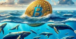 Ilustrasi mata uang kripto Bitcoin yang terus dikoleksi oleh investor besar yang disebut Whale. (Sumber: Watcher Guru)