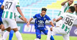 PSPS Pekanbaru saat menghadapi Deltras FC pada pertemuan pertama babak 8 besar Liga 2 di Stadion Gelora Delta, Sidoarjo. (Sumber: Instagram @pspsriau)