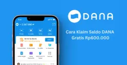 Cara klaim saldo DANA gratis Rp600.000 pakai aplikasi di Hp. (Sumber: Poskota/Faiz)