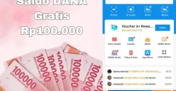 Jika beruntung kamu bisa dapatkan saldo DANA Gratis Rp100.000 dengan cara ini masuk dompet elektronik. (Sumber: Poskota/Syania Nurul Lita Baikuni)