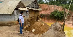 Salah satu lokasi penambangan emas ilegal di Kabupaten Lebak, Banten yang diamankan personil Subdit Tipidter Ditreskrimsus. (Sumber: Dok. Ditreskrumsus Polda Banten)