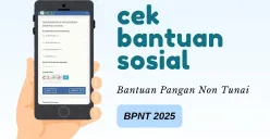 Informasi status pencairan dana bansos BPNT 2025. (Sumber: Poskota/Della Amelia)