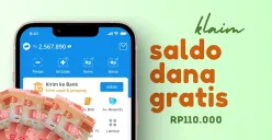 Klaim saldo DANA gratis Rp110.000 dari link DANA Kaget. (Sumber: Poskota/Della Amelia)