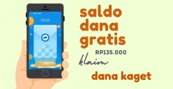 Klaim saldo DANA gratis Rp135.000 dari link DANA Kaget. (Sumber: Poskota/Della Amelia)