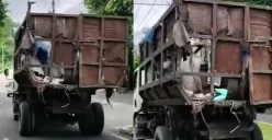 Kondisi truk pengangkut sampah di Kota Bandar Lampung yang dinilai tidak layak beroperasi. (Sumber: Tangkap Layar Instagram/@medsos_rame)