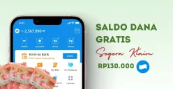 Ada saldo DANA gratis Rp130.000 yang bisa kamu dapatkan dengan cara mengakses sebuah link. (Sumber: Poskota/Della Amelia)