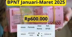 Proses pencairan saldo bansos BPNT Januari-Maret 2025. (Sumber: Poskota/Audie Salsabila/Naura Vlog)