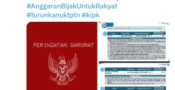 Warganet kompak serukan tagar save KIP Kuliah untuk tolak efisiensi anggaran pendidikan. (Sumber: X/@bluegazings)