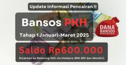 Informasi terbaru pencairan saldo dana bansos PKH tahap 1 2025 yang akan disalurkan secara bertahap. (Sumber: Poskota/Aldi Harlanda Irawan)