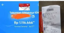 Tangkapan layar bukti pencairan saldo dana Bansos PKH di Bank Mandiri dan BRI. (Sumber: YouTube/Pendamping Sosial)