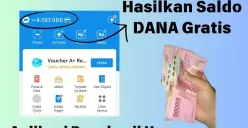 Saldo DANA gratis dari aplikasi penghasil uang. (Sumber: Poskota/Insan Sujadi)