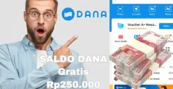 Cukup satu kali klik tautan ini saldo DANA Gratis Rp250.000 bisa Anda dapatkan. (Sumber: Poskota/Syania Nurul Lita Baikuni)